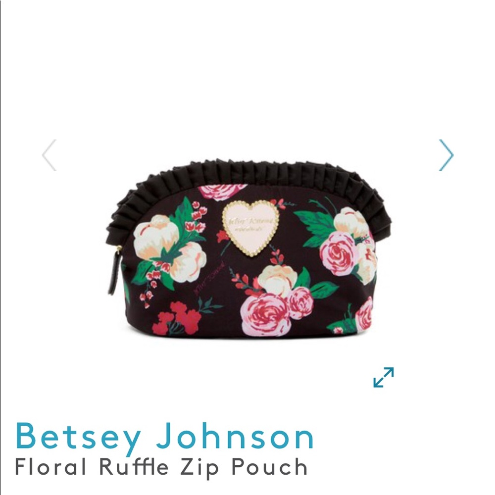 Brand New Betsey Johnson floral Pouch